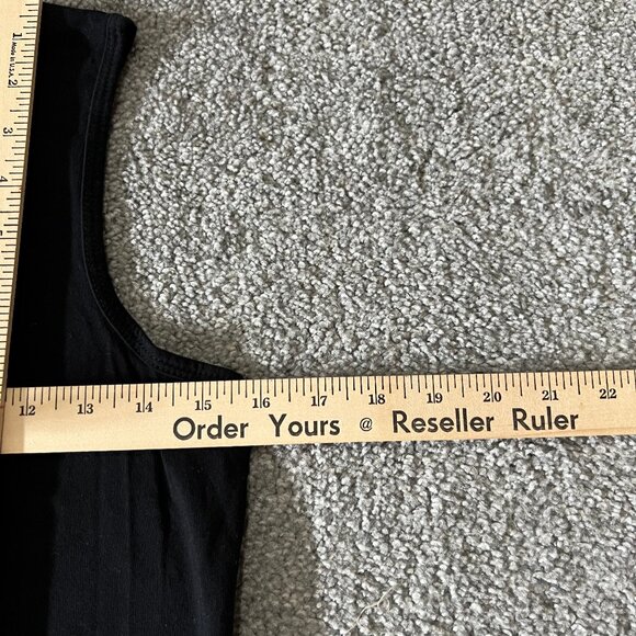 Vintage Varsity cheer tank top womens medium black orange love sporty USA 90s - Picture 9 of 9